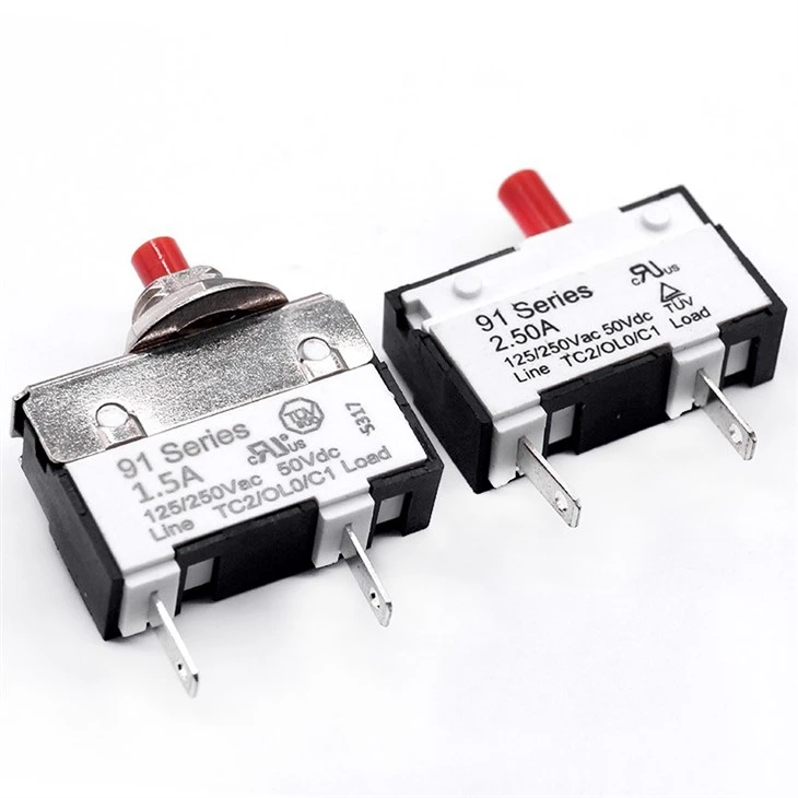 91 Series Thermal Mini Circuit Breaker Switch Push To Reset Overload Protector For Motor factory